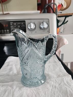 Antique EAPG Horseshoe Curve Pitcher 1909